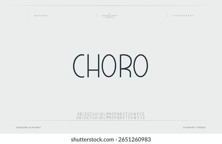 Choro modern stylish capital alphabet letter logo design