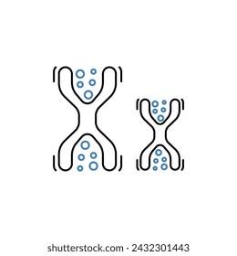 choromosomes concept line icon. Simple element illustration. choromosomes concept outline symbol design.