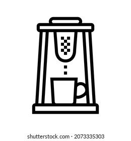 chorreador coffee line icon vector. chorreador coffee sign. isolated contour symbol black illustration