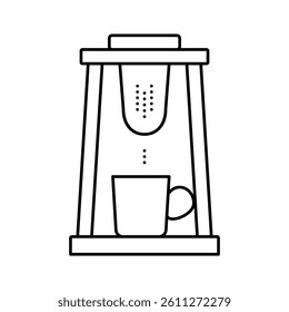 chorreador coffee line icon vector. chorreador coffee sign. isolated contour symbol black illustration
