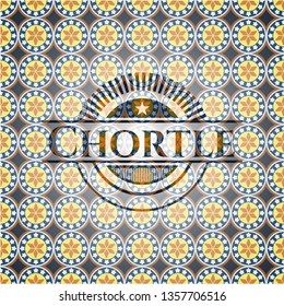 Chortle arabic emblem background. Arabesque decoration.