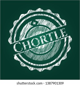 Chortle chalk emblem. Vector Illustration. Detailed.