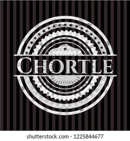 Chortle silvery emblem or badge