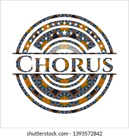 Chorus arabesque emblem. arabic decoration.