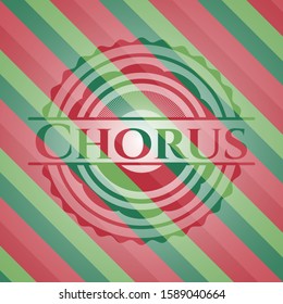 Chorus christmas colors style emblem. Vector Illustration. Detailed.