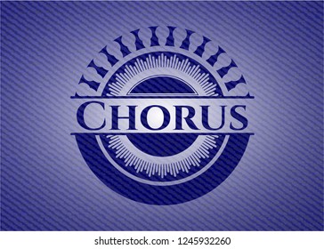 Chorus emblem with jean texture