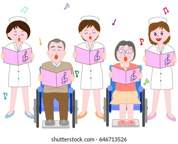 The chorus at the hospital.