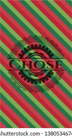 Chose christmas badge background.