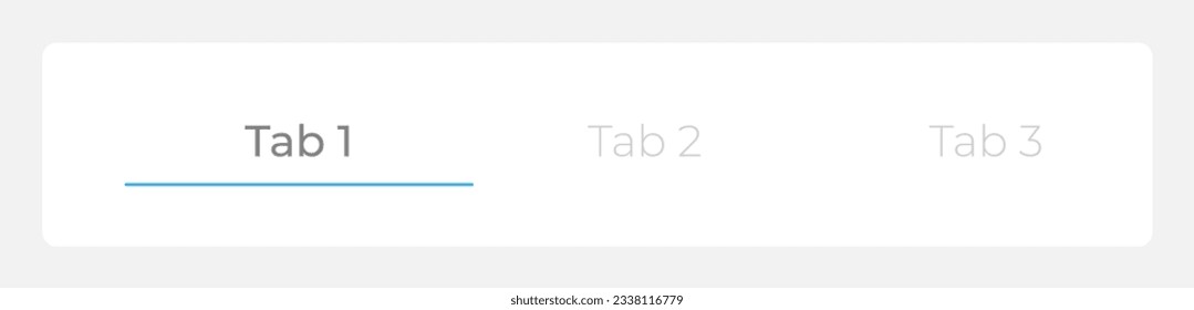 Wählen Sie die erste Registerkarte in der Menüleiste UI-Element-Vorlage. Bearbeitbare einzelne Vektorgrafik-Dashboard-Komponente. Flache Benutzeroberfläche. Visuelle Datendarstellung. Webdesign-Widget für mobile Anwendungen mit leichtem Design
