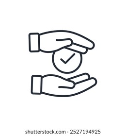 chosen icon. vector.Editable stroke.linear style sign for use web design,logo.Symbol illustration.
