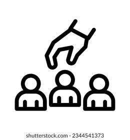 chosen line icon illustration vector graphic. Simple element illustration vector graphic, suitable for app, websites, and presentations isolated on white background