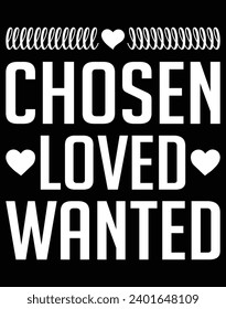Chosen loved wanted - EPS file for cutting machine. You can edit and print this vector art with EPS editor.