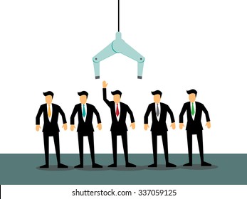 The chosen one; Business concept-vector