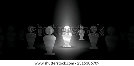 chosen one concept image illustration vector in cool dark mood and tone