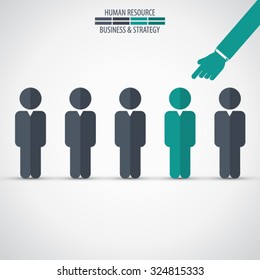 Chosen one - human resources concept