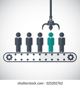 Chosen one - Human resources concept.