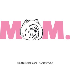 Chow Chow best mom ever pink