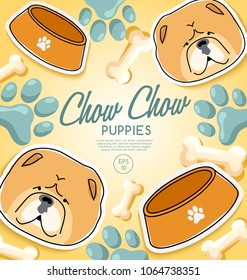 Chow Chow : Dog Breed Collection : Vector Illustration