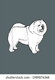 Chow Chow Dog Breed Gift For Animal Dogs Fan Lover design vector illustration for use in design and print poster canvas