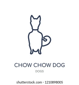 Chow Chow dog icon. Chow Chow dog linear symbol design from Dogs collection. Simple outline element vector illustration on white background.