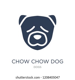 Chow Chow dog icon. Trendy flat vector Chow Chow dog icon on white background from dogs collection, vector illustration can be use for web and mobile, eps10