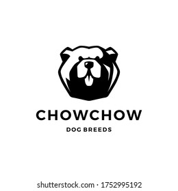 chow chow dog logo vector icon illustration