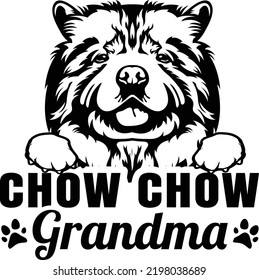 Chow Chow Dog Owner Pet Lover EPS Grandma