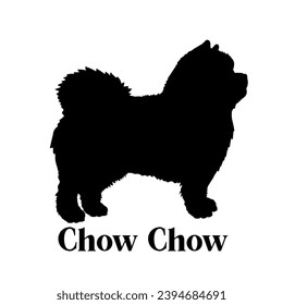 Chow Chow Dog silhouette dog breeds logo dog monogram logo dog face vector