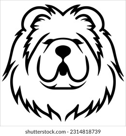 chow chow dog in vector style