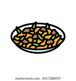 chow mein chinese cuisine color icon vector. chow mein chinese cuisine sign. isolated symbol illustration