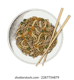 chow mein traditional chinesse food