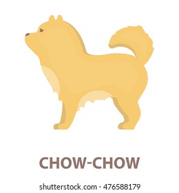 Chow-chow vector icon in cartoon style for web