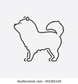 Chow-chow vector illustration icon in black simple design