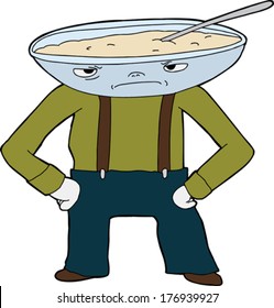 Chowderhead character with frown and hands on hips