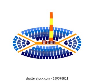 Chp energy building vector illustration.