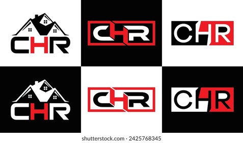 CHR logo. C H R design. White CHR letter. CHR, C H R letter logo design. Initial letter CHR linked circle uppercase monogram logo.