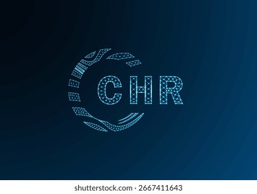 CHR low poly letter logo vector design. CHR lower poly logo design. CHR unique low poly logo design.