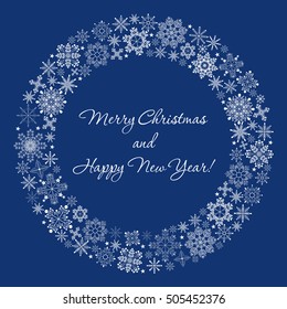 Chraistmas decoration frame border divider with snowflakes cute winter holidays decoration