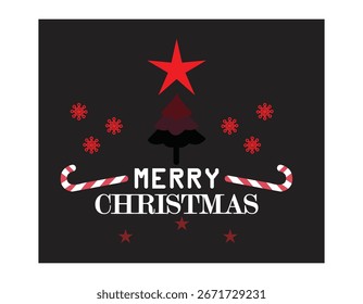 Chreeting card, with Christmas tree