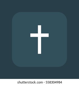 chriistian cross icon illustration vector, can be used for web and design.
