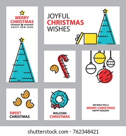 chrisdtmas fun banner greeting card set