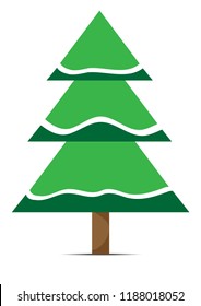 Chrisman tree vector illustration on white background. 