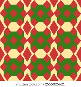 Chrismas  Art Abstract with Geometric Designs. Geometric Ethnic Pattern, Embroidery, Textile Ornamental, Fabric.