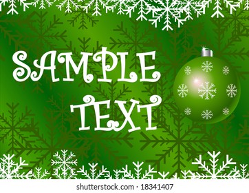 Chrismas background with snowlakes & ball