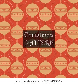 Chrismas concept in a pattern with an orange background