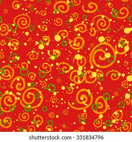 Chrismas Festive Backdrop for wrappers paper, textile and fabric. Funny colors on seamless pattern. 