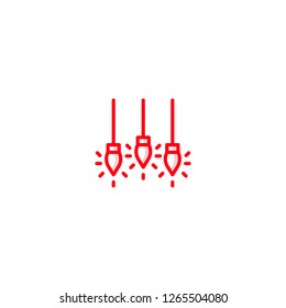 Chrismas icon. Christmas lamp icon. Light icon.