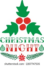 chrismas night vector file svg