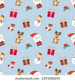 chrismas pattern for santa and reindeer