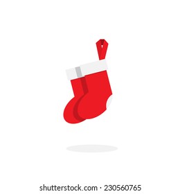 chrismas sock flat design